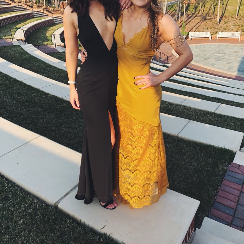 Nubella Slip Dress in Mustard